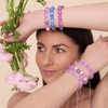 Violet | Silver | Mermaid Glass Statement Bracelet